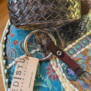 BED|STU Black luxe dreamweaver Leather Belt size XL NWT